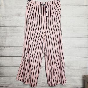 NWT Du Jour Modern‎ Striped Blush Navy Cropped Pants Womens Small